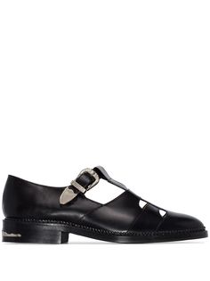 Toga Virilis cut-out T-strap loafers