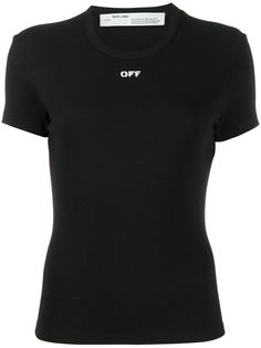 Off-White приталенная футболка с короткими рукавами