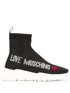 Love Moschino декорированные кроссовки с люрексом