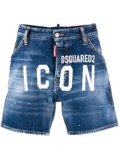 Dsquared2 джинсовые шорты Icon DSQ2 с логотипом