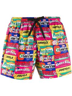 Moschino chewing gum print swim shorts