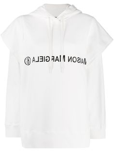 Mm6 Maison Margiela logo print hoodie