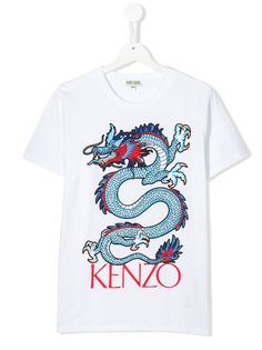 Kenzo Kids TEEN Japanese Dragon print T-shirt