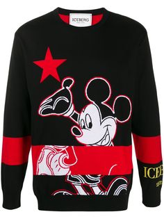 Iceberg Mickey Mouse intarsia jumper