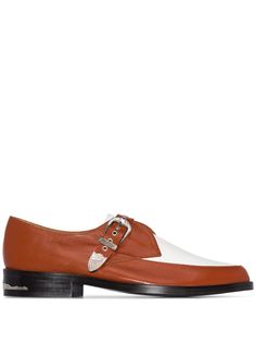 Toga Virilis Brown strapped leather shoes