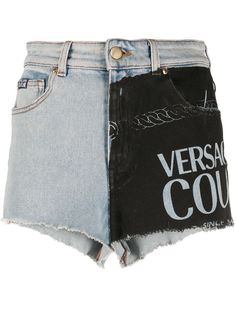 Versace Jeans Couture джинсовые шорты со вставками