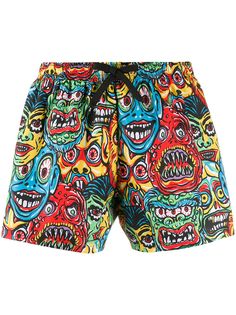 Moschino monster print swim shorts