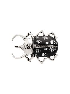 Alexander McQueen брошь с принтом