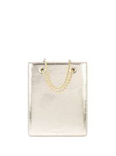 Loeffler Randall chain snakeskin effect tote bag