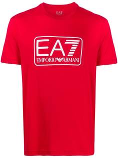 Ea7 Emporio Armani central logo print T-shirt