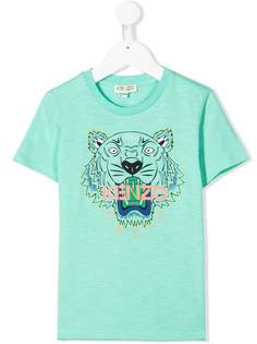 Kenzo Kids printed tiger logo T-shirt