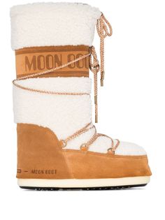 Moon Boot ботинки со вставкой из овчины