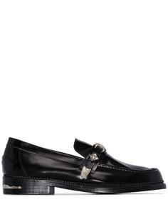 Toga Virilis embellished strap leather loafers