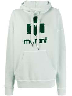 Isabel Marant Étoile distressed-logo print hoodie