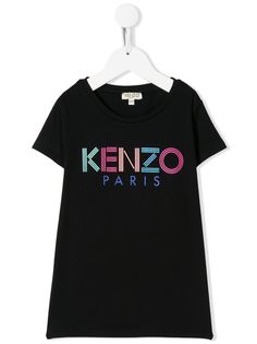 Kenzo Kids logo print cotton T-shirt