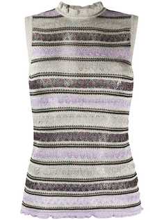 M Missoni zigzag pointelle-knit sleeveless top