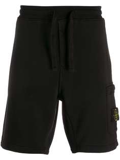Stone Island elasticated logo patch shorts