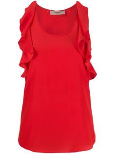 Twin-Set ruffled sleeveless blouse