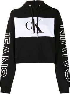 Calvin Klein Jeans colour-block cropped hoodie