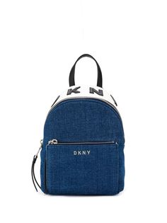 DKNY logo denim backpack