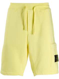 Stone Island drawstring logo patch shorts