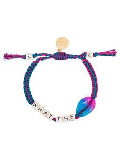Venessa Arizaga blue and purple What The Shell rope bracelet