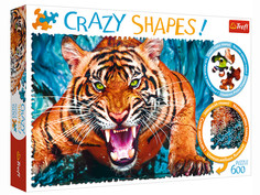 Пазл Trefl Crazy Shapes. Лицом к лицу с тигром 600 эл. TR11110 / 292380