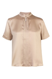 Шелковая блуза с короткими рукавами Marina Rinaldi