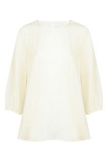 Хлопковая блуза белого цвета Marina Rinaldi