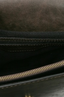 Темно-коричневая сумка с разноцветным плечевым ремнем Marina Rinaldi