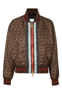 Коричневый бомбер с монограммами Burberry