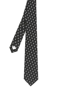 Черный галстук с монограммами Burberry