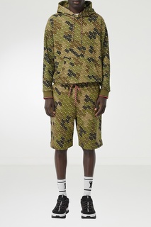 Зеленые шорты с монограммами Burberry