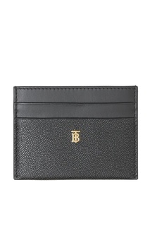 Черный кожаный футляр для карт Burberry