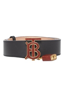 Черный ремень с пряжкой и замком Burberry
