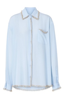 Голубая блуза с кольцами Burberry
