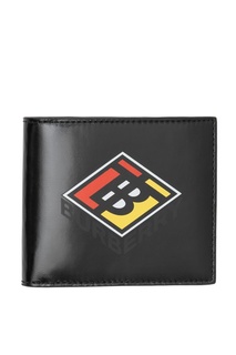 Черное портмоне с логотипом Burberry