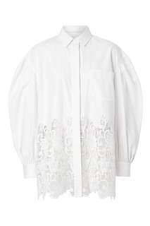 Белая блуза с кружевом Burberry