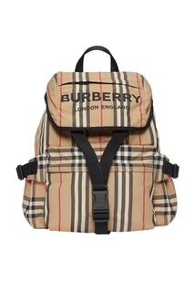 Бежевый рюкзак в полоску Burberry