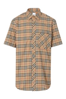 Песочная рубашка с коротким рукавом Burberry