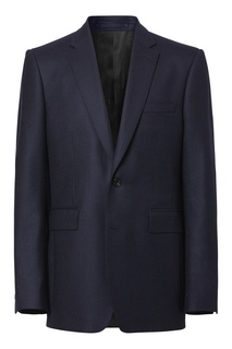 Шерстяной пиджак темно-синего цвета Burberry
