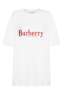 Белая футболка с логотипом Burberry