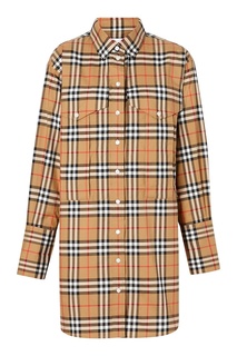 Удлиненная рубашка в клетку Burberry