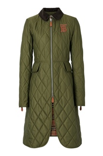 Стеганное пальто с логотипом Burberry