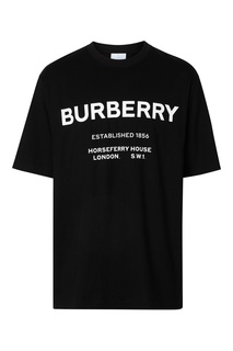 Черная футболка с логотипом Burberry