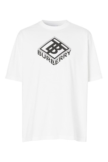 Белая футболка с логотипом Burberry