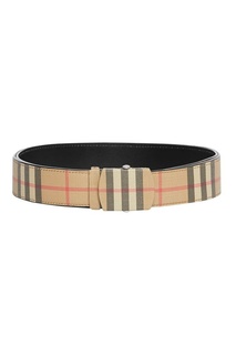 Бежевый ремень с узором Vintage Check Burberry