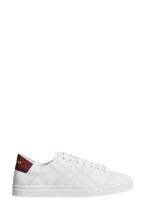 Белые кеды с перфорацией Burberry