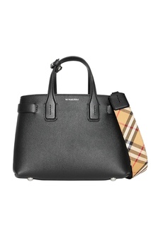 Черная сумка с контрастным ремнем Burberry