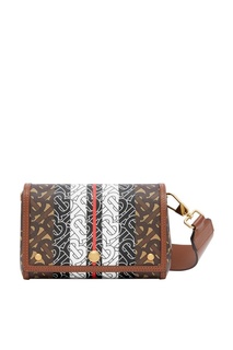 Коричневая сумка с широким ремнем Burberry